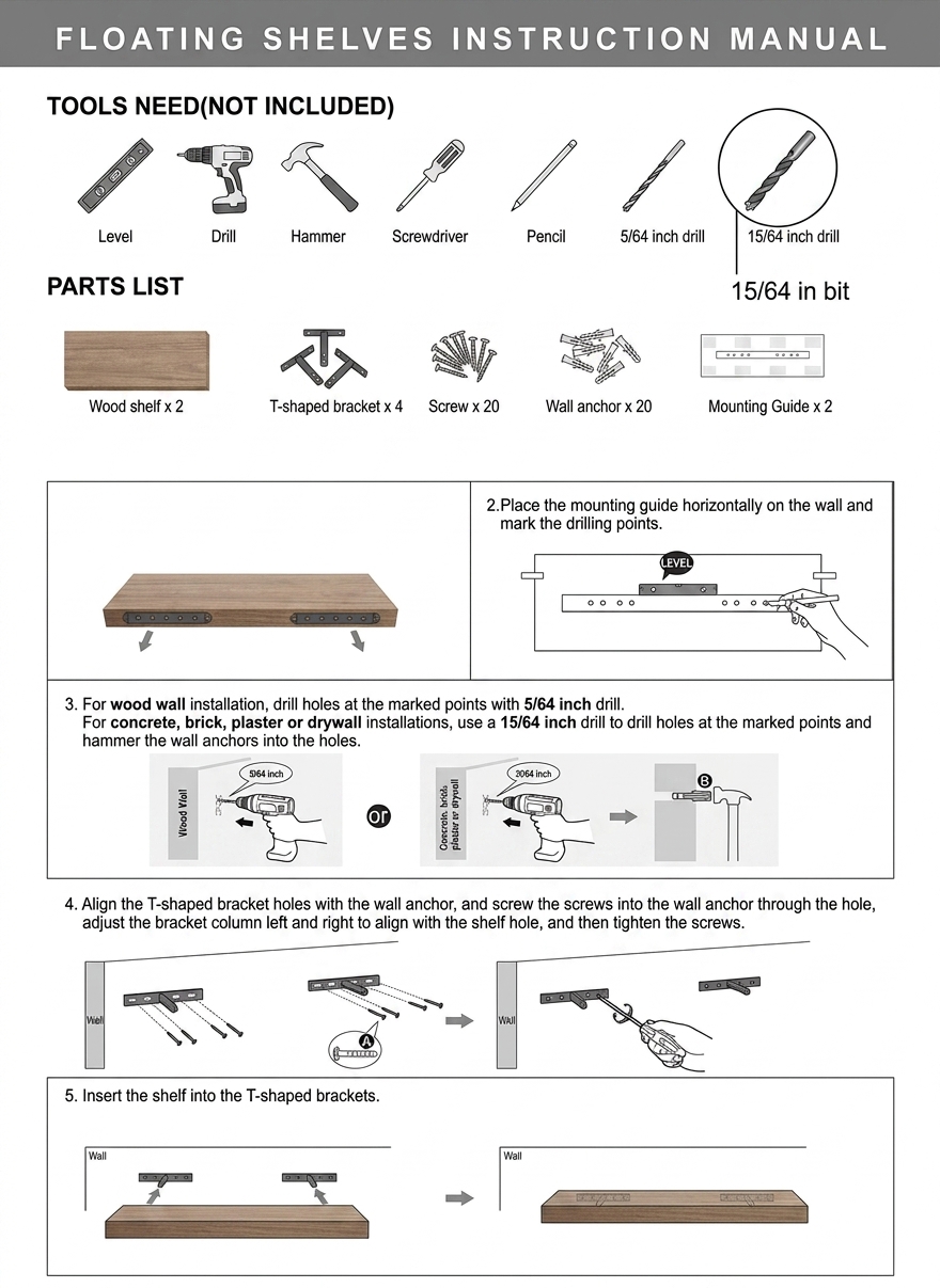 Gather tools and parts