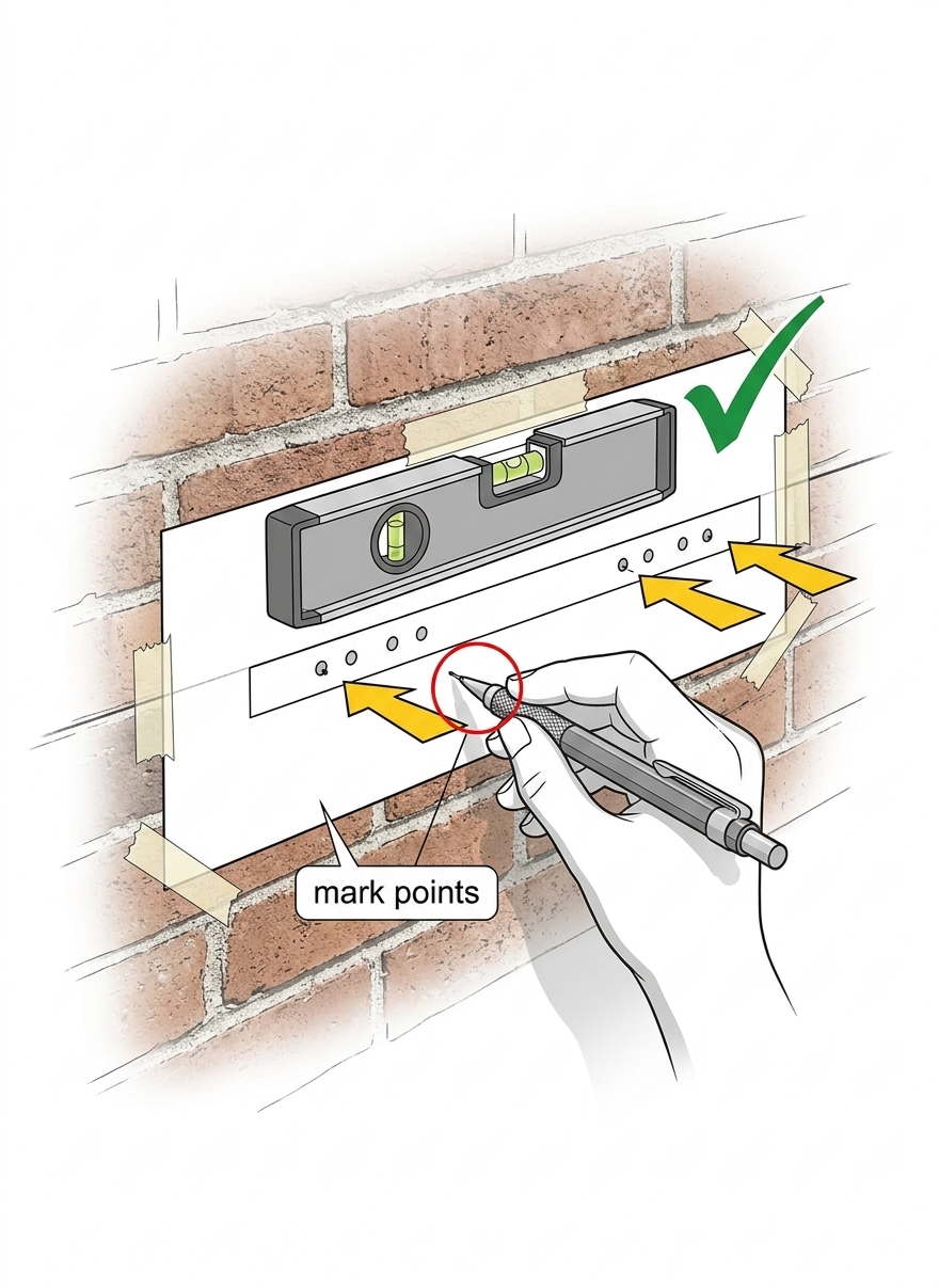 Position guide and mark holes